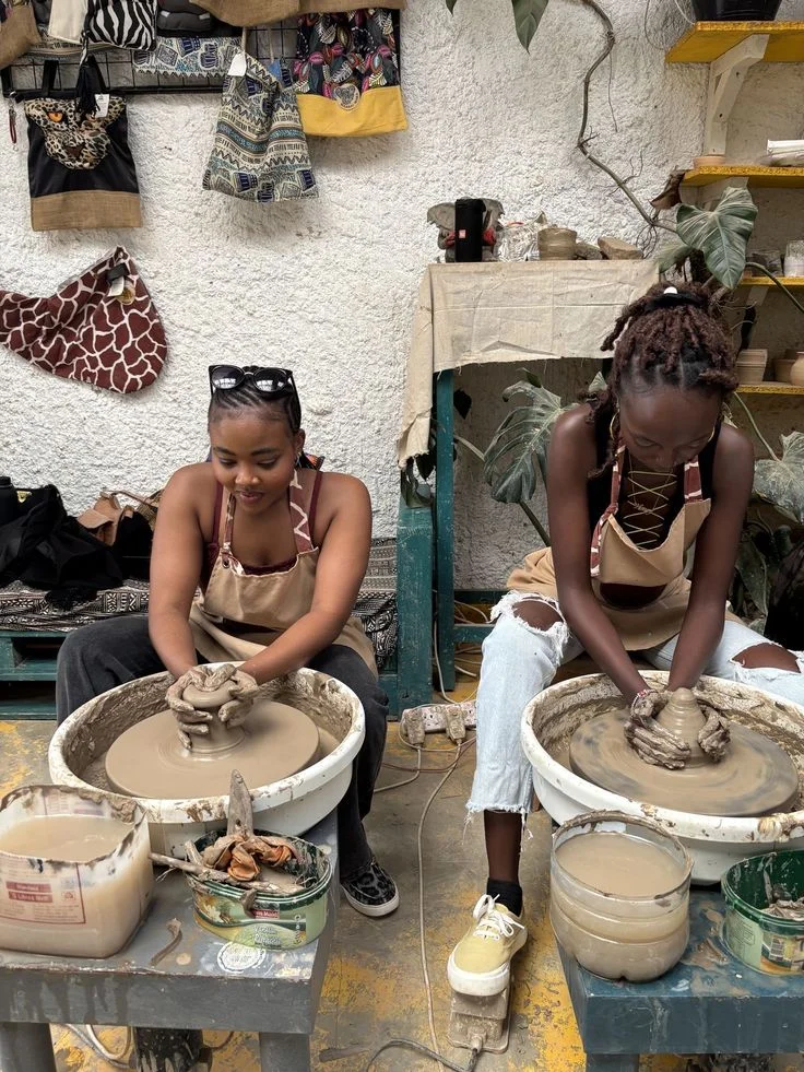 Woman at pottery wheel