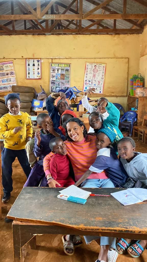 Children in colorful classroom